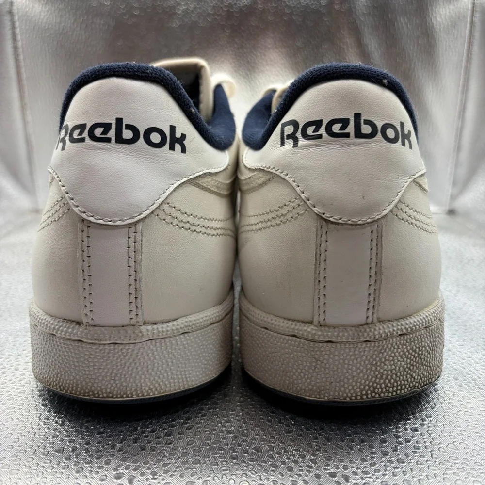 Size 12 Reebok Club C 85 White Mens Lace-Up Leather Athletic Sneaker Shoes